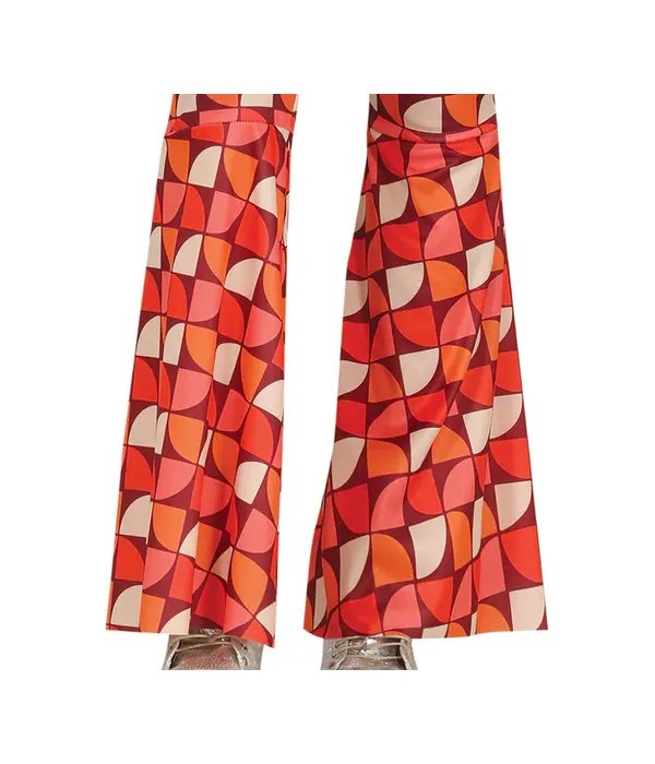 Disco Lady Jumpsuit Dames Retro Red