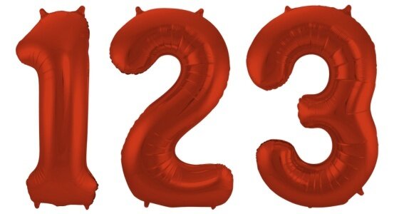 Rode Cijfer Ballonnen