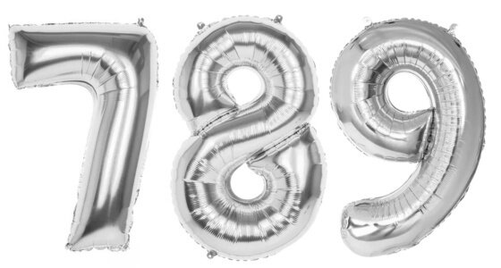 Zilveren Cijfer Ballonnen
