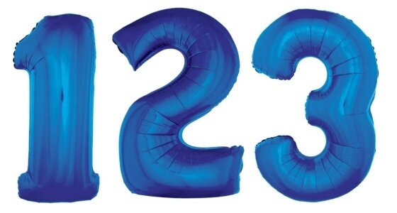 Blauwe Cijfer Ballonnen
