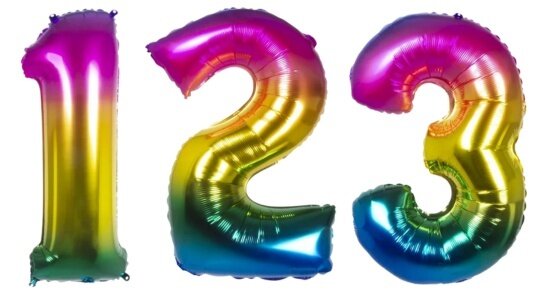 Regenboog Cijfer Ballonnen