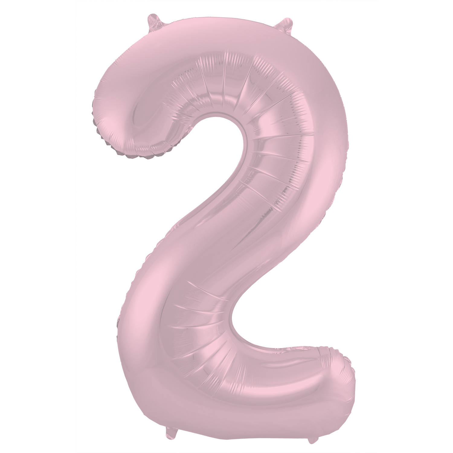 Folieballon Pastel Roze Metallic Mat Cijfer 2 - 86 cm afbeelding
