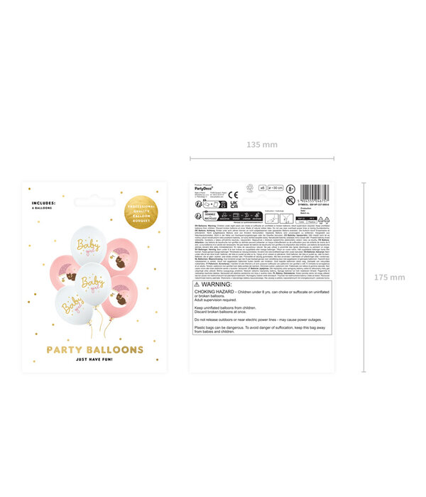 Ballonnen Mix Baby Girl (6st)