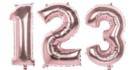 Rosé Gouden Cijfer Ballonnen