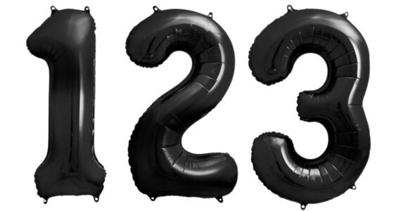 Zwarte Cijfer Ballonnen