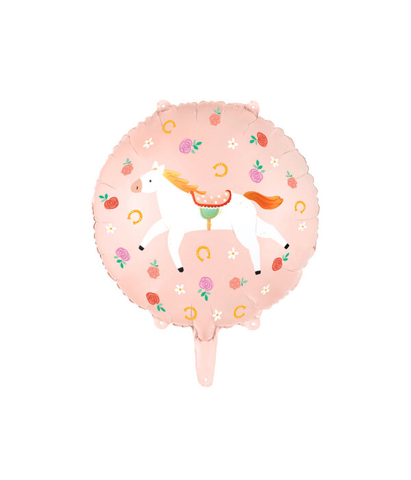 Folie Ballon Paard Perzik (45cm)