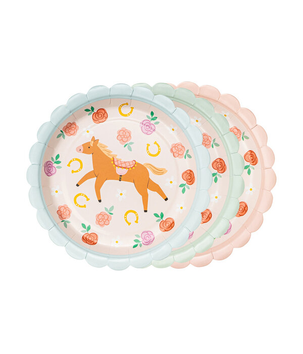 Feestbordjes Paarden Mix Bella (6st)