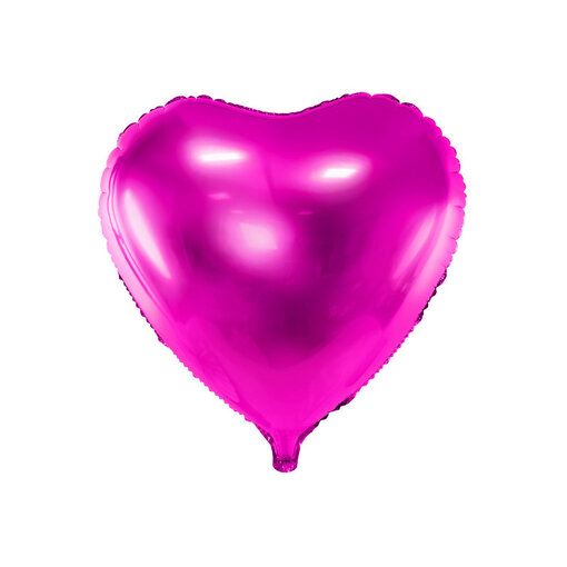 Folieballon Hart Metallic Hard Roze (45cm)