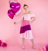 Folieballon Hart Metallic Hard Roze (45cm)