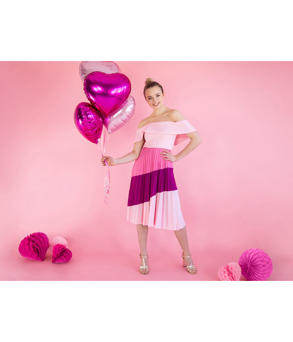 Folieballon Hart Metallic Hard Roze (45cm)