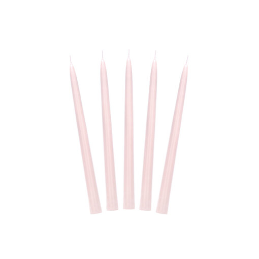 Dinerkaarsen Lichtroze Mat (10st)