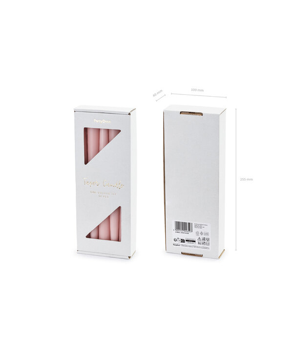 Dinerkaarsen Lichtroze Mat (10st)