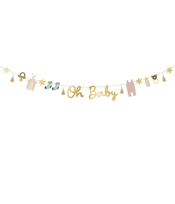 Oh Baby Banner Met Figuurtjes (2,5m)