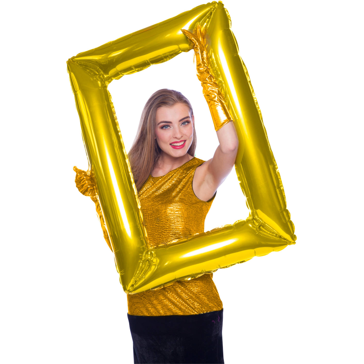 Gouden Folieballon Fotolijst (85x60cm)
