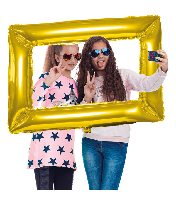 Gouden Folieballon Fotolijst (85x60cm)