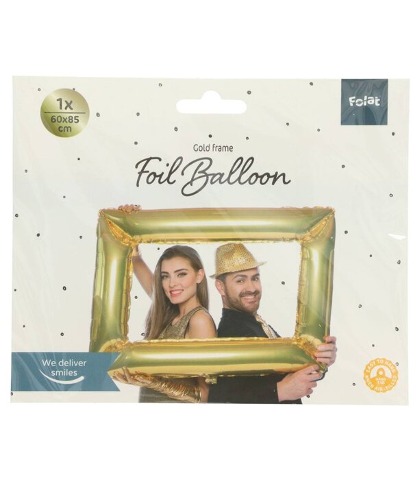 Gouden Folieballon Fotolijst (85x60cm)