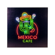 Neon Bord Café Mexico Met LED