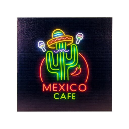 Neon Bord Café Mexico Met LED