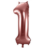 Folieballon Brons Cijfer 1 - 86 cm