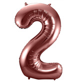 Folieballon Brons Cijfer 2 - 86 cm
