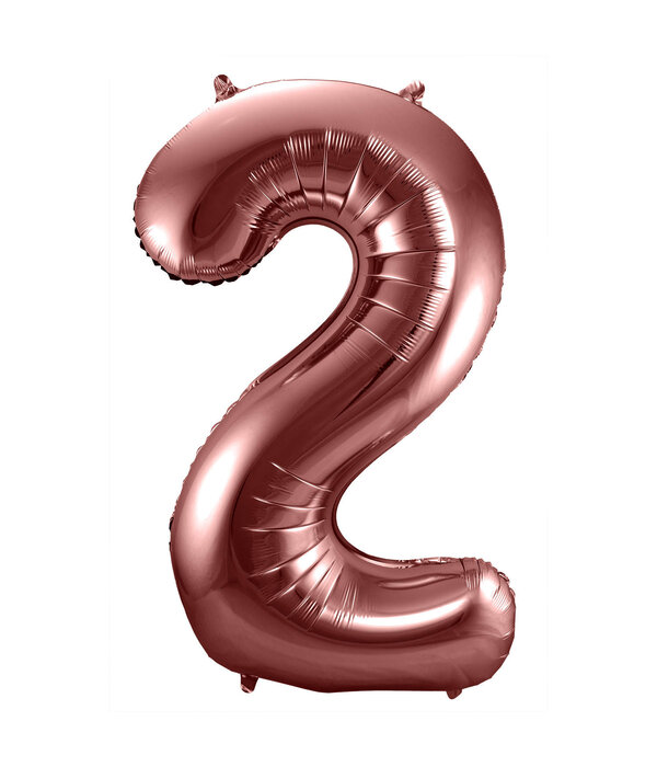Folieballon Brons Cijfer 2 - 86 cm