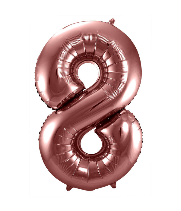 Folieballon Brons Cijfer 8 - 86 cm