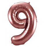 Folieballon Brons Cijfer 9 - 86 cm