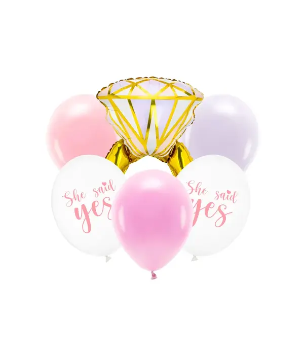 Ballonnen Set Ring She Said Yes (6st)
