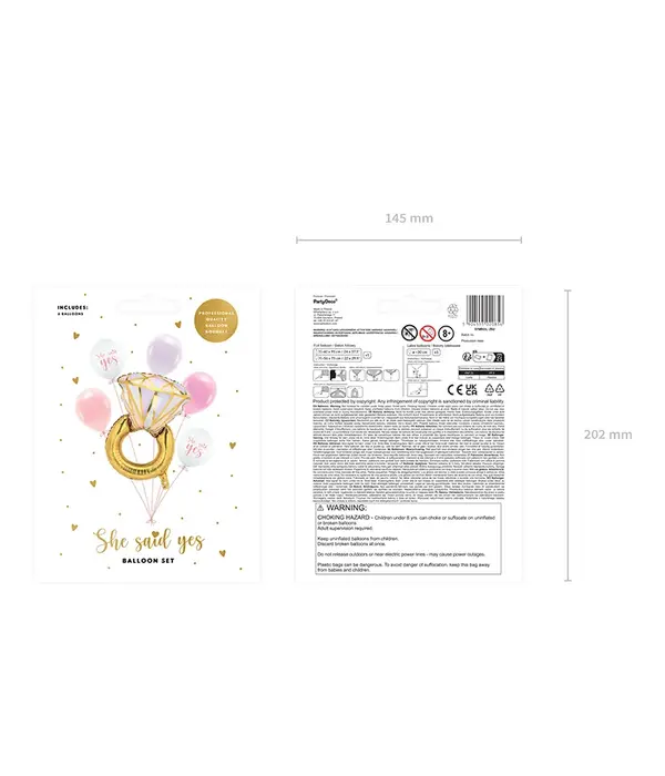 Ballonnen Set Ring She Said Yes (6st)