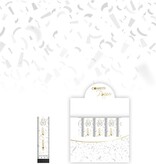 Confetti Shooter huwelijk wit 20 cm