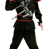 Ninja Asassin Kostuum Kind Zwart Rood