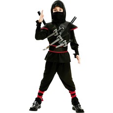 Ninja Asassin Kostuum Kind Zwart Rood