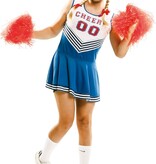 Cheerleader Kostuum Man Blauw Animator