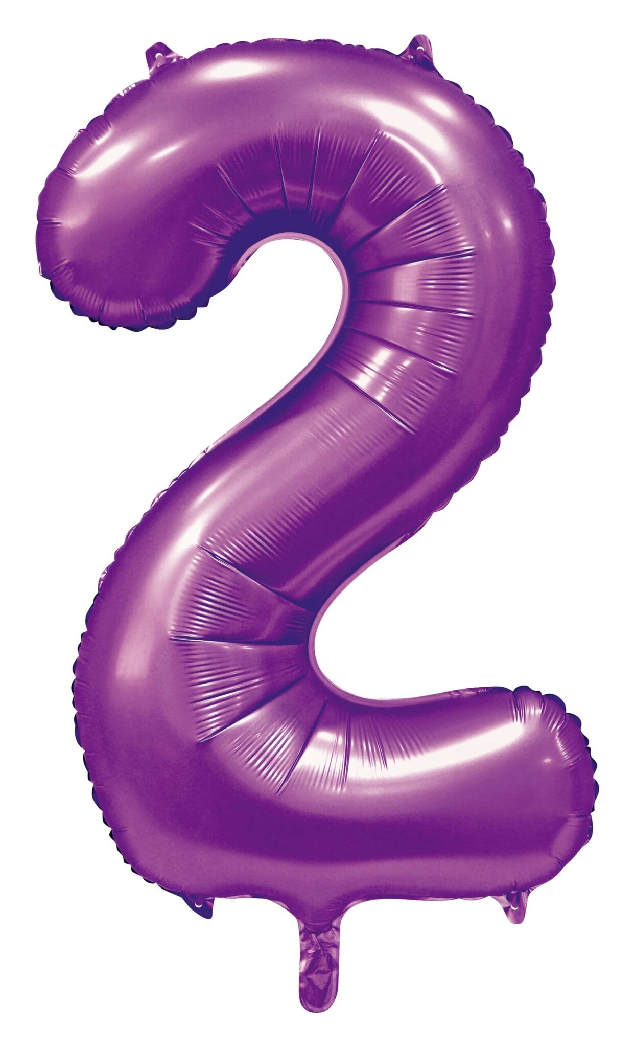 Paarse Cijferballon &apos;2&apos; (86cm) afbeelding
