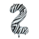 Folieballon Cijfer 2 Zebra (86cm)