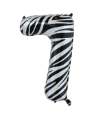 Folieballon Cijfer 7 Zebra (86cm)