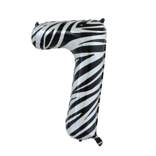 Folieballon Cijfer 7 Zebra (86cm)