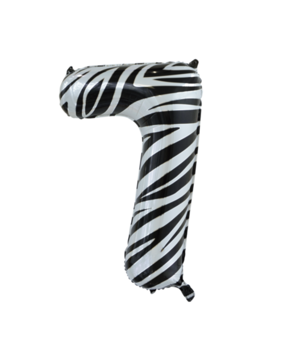 Folieballon Cijfer 7 Zebra (86cm)