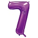 Paarse Cijferballon '7' (86cm)