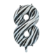 Folieballon Cijfer 8 Zebra (86cm)