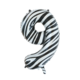Folieballon Cijfer 9 Zebra (86cm)