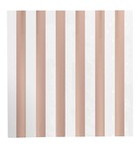 Servetten Rose Goud/Wit Gestreept Chique (20st)
