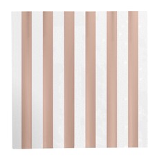 Servetten Rose Goud/Wit Gestreept Chique (20st)