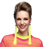 Festival Oorbellen Neon Geel (20cm)