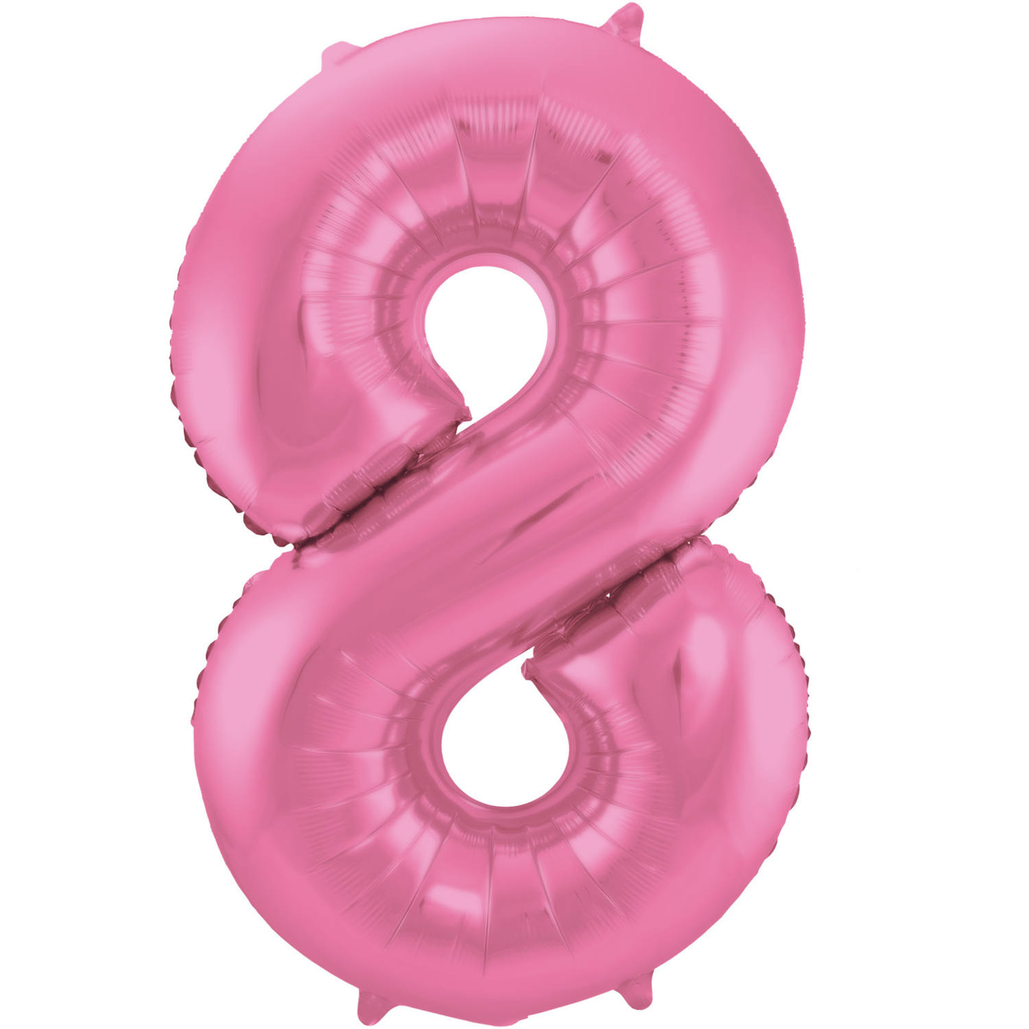 Folieballon Cijfer 8 Metallic Mat Roze (86cm) afbeelding