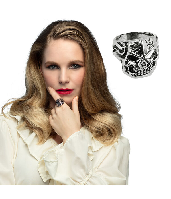 Piraten Ring Doodshoofd (20mm)