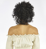 Pruik Zwarte Korte Krullen Veerle
