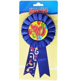 Rozet ballon 30 blauw