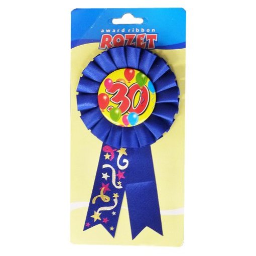 Rozet ballon 30 blauw