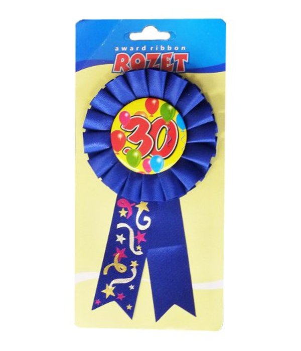 Rozet ballon 30 blauw